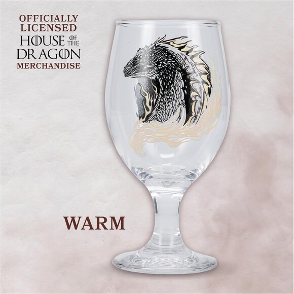 NEW Paladone House Of The Dragon Color Change Glass Goblet (350ml) - Picture 5 of 10